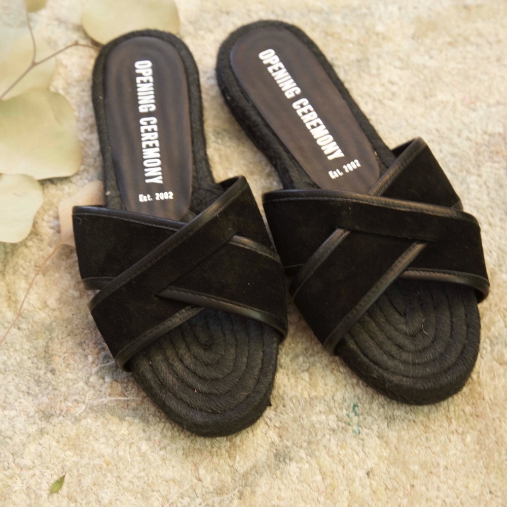 OPENING CEREMONY ALIXX SUEDE SANDALS